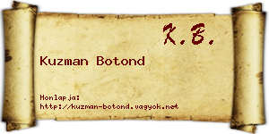 Kuzman Botond névjegykártya